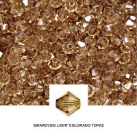 4mm Light Colorado Topaz Swarovski Bicone Beads 72/144/432/1000 Pieces jewelry supplies, embroidery materials, craft supplies