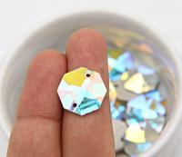 Swarovski 3260 16mm Hexagon Sew-On Bead, embroidery, jewelry parts 2/6/12/24 pieces bridal decorations, embroidery materials