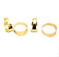 Adjustable Gold/Rhodium Plated Ring 20mm, finger ring findings,