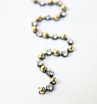 16ss Vintage Swarovski Rhinestone Chain in Crystal and Gold Pearls (4mm) 0.5/1/2/5/15 Meters Wedding Bridal Supplies|Jewelry|Decoration