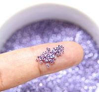 1mm Micro Violet Metallic Plated Tube Beads 5/10/100/500 Grams High Quality Nail Art / Haute Couture Embroidery