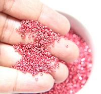 1.7mm Micro Rose Metallic Plated Tube Beads 5/10/100/500 Grams High Quality Nail Art / Haute Couture Embroidery / doll making