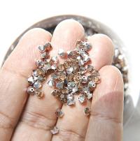 Swarovski (4mm) Light Smoked Topaz Comet Argent Light Bicones Beads 36/72/144/432/720 Pieces VINTAGE SWAROVSKI, jewelry making, embroidery