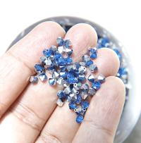 Swarovski (4mm) Capri Blue Comet Argent Light Bicones Beads 36/72/144/432/720 Pieces VINTAGE SWAROVSKI, jewelry making, embroidery materials