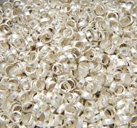 Silver Plated Tube Beads 5/10/100/500 Grams 2.5/3/3.6mm Haute Couture Embroidery