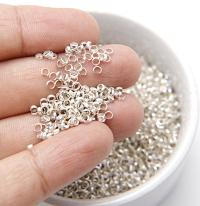 Silver Plated Tube Beads 5/10/100/500 Grams 2.5/3/3.6mm Haute Couture Embroidery