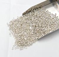 Silver Plated Tube Beads 5/10/100/500 Grams 2.5/3/3.6mm Haute Couture Embroidery