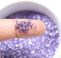 1.7mm Micro Violet Metallic Plated Tube Beads 5/10/100/500 Grams High Quality Nail Art / Haute Couture Embroidery / doll making