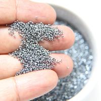 1mm Micro Light Steel Blue Metallic Plated Tube Beads 5/10/100/500 Grams High Quality Nail Art / Haute Couture Embroidery / doll making bead