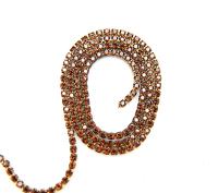 10ss Swarovski Close Cup Chain in Light Smoked Topaz 2.8mm Made in Austria 0.5/1/2/5 Meters rare couture materials
