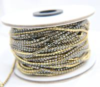10ss Swarovski Close Cup Chain in Jet Hematite 2.8mm Made in Austria 0.5/1/2/5 Meters rare couture materials