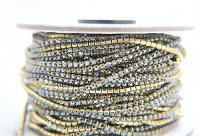 10ss Swarovski Close Cup Chain in Jet Hematite 2.8mm Made in Austria 0.5/1/2/5 Meters rare couture materials