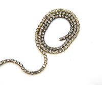 10ss Swarovski Close Cup Chain in Black Diamond 2.8mm Made in Austria 0.5/1/2/5 Meters rare couture materials