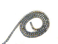 10ss Swarovski Close Cup Chain in Light Sapphire 2.8mm Made in Austria 0.5/1/2/5 Meters rare couture materials, strass vintage chains