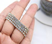 10ss Swarovski Close Cup Chain in Light Sapphire 2.8mm Made in Austria 0.5/1/2/5 Meters rare couture materials, strass vintage chains