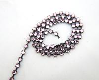 16ss Swarovski 2088 Chain in Flat Back Light Amethyst (4mm) 0.5/1/2/5 Meters Vintage Black Settings Bridal Supplies, strass chains