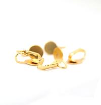 Clip-on Earrings findings, earrings fittings Gold/Rhodium, jewelry making