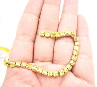 4mm Square Swarovski fancy Rhinestone Chain in Light Topaz 0.5/1 Meter Brass Settings Wedding Bridal Supplies|Decoration