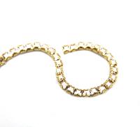 4mm Square Swarovski fancy Rhinestone Chain in CRYSTAL GOLDEN SHADOW 0.5/1 Meter Brass Settings Wedding Bridal Supplies|Decoration
