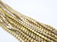 4mm Square Swarovski fancy Rhinestone Chain in CRYSTAL GOLDEN SHADOW 0.5/1 Meter Brass Settings Wedding Bridal Supplies|Decoration