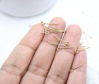 25/16 mm Eye Pins, Brass Pins, short Eye Pins, Brass Tone Eye Pins, Head Pins, Beading Supplies vintage supply, wire craft supply, jewelry