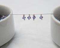 4mm Swarovski Tanzanite crystal dangles in Sterling Silver wire wrapped- charms- drops- jewelry making 72/144/432/1000Pieces jewelry finding
