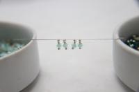4mm Swarovski Mint Alabaster crystal dangles in Sterling Silver wire wrapped- charms- drops- jewelry making 36/72/144/432/1000Pieces