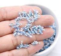 4mm Swarovski Aquamarine crystal dangles in Sterling Silver wire wrapped- charms- drops- jewelry making 72/144/432/1000Pieces jewelry