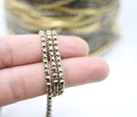 10ss Swarovski Close Cup Chain in Jet Hematite 2.8mm Made in Austria 0.5/1/2/5 Meters rare couture materials
