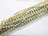 12 SS Swarovski Cup Chain in Mint Alabaster 3mm Made in Austria 0.5/1/2/5 Meters strass chains, embroidery materials, craft supplies