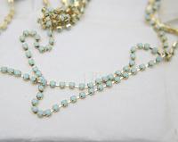 12 SS Swarovski Cup Chain in Mint Alabaster 3mm Made in Austria 0.5/1/2/5 Meters strass chains, embroidery materials, craft supplies