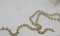 10PP Swarovski Cup Chain Clear Rhinestone Cup Chain Xillion 1.6mm Made in Austria - Brass Setting - Crystal Clear 0.5/1/2/5 Meters Nail Art