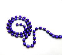 16ss Swarovski 2088 Chain in Flat Back Cobalt (4mm) 0.5/1/2/5 Meters Vintage Black Settings Bridal Supplies, strass chains, premium material