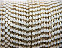 16 SS Rhinestone Chain Preciosa White Opal 4mm 1/2/5/15 Meters Wedding Bridal Supplies, strass chains, embroidery materials