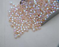 Swarovski (3/4mm) Silk AB 2X FC Bicones cut Beads 36/72/144/432/720 Pieces, jewelry findings, embellishments, embroidery materials