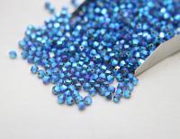 Swarovski (4mm) Montana AB 2X FC Bicones Rainbow Beads 36/72/144/432/720 Pieces (207) embroidery materials, embellishments couture