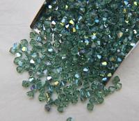 Swarovski 4mm Erinite AB Bicones beads 36/72/144/432/720 Pieces rainbow beads, jewelry making, couture embellishments, embroidery materials