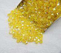 4mm Citrine Aurore Boreale Swarovski Bicone Cuts AB beads 36/72/144/432/720 Pieces rainbow beads, jewelry making, couture embellishments