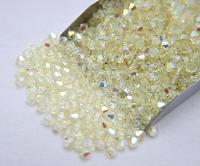Swarovski (4mm) Jonquil AB Bicones 36/72/144/432/7200 Pieces rainbow beads, jewelry making, couture embellishments, embroidery materials