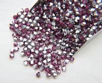 Swarovski (4mm) Fuchsia Comet Argent Light Bicones 36/72/144/432/720 Pieces jewlery beads, embroidery materials, couture embellishments