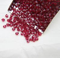 Ruby (3mm) Swarovski Bicone beads 36/72/144/432/720 Pieces (501) Jewelry making beads, couture embellishments, embroidery materials