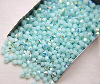 4mm Mint Alabaster Aurore Boreale Swarovski Bicone Cuts 36/72/144/432/720 Pieces embroidery materials, jewelry making