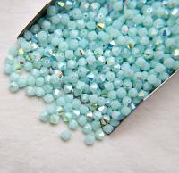 4mm Mint Alabaster Aurore Boreale Swarovski Bicone Cuts 36/72/144/432/720 Pieces embroidery materials, jewelry making