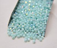 4mm Mint Alabaster Aurore Boreale Swarovski Bicone Cuts 36/72/144/432/720 Pieces embroidery materials, jewelry making