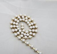 16ss Rhinestone Chain Swarovski in Chalk White (279) 4mm 0.5/1/2/5/15 Meters, vintage jewelry findings, wedding embellishments, embroidery