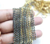14PP Rhinestone Chain Swarovski vintage 2mm (0.5/1/2/5 meters) vintage findings, strass chains, craft supplies , wedding decorations, laces