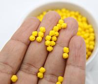 4mm Opaque Yellow Genuine Czech Bicone beads 36/72/144/432/720 Pieces (71010) Rare findings, jewelry making, craft supplies, embellishment