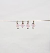 4mm Swarovski Rose Water Opal crystal dangles in Sterling Silver wire wrapped- charms- drops- jewelry making 36/72/144/432/1000Pieces