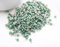 4mm Swarovski Palace Green Opal crystal dangles in Sterling Silver wire wrapped- charms- drops- jewelry making 36/72/144/432/1000Pieces