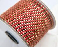 16 SS Rhinestone Chain Swarovski in Dark Red Coral 4mm 0.5/1/2/5/15 Meters vintage findings, strass chains